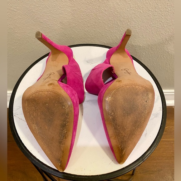 Jessica Simpson Fuchsia Suede Heels - Picture 6 of 8